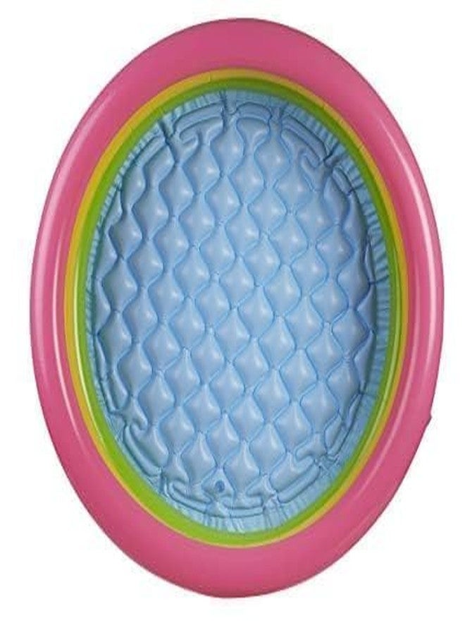 BlackZone 4 Ft Round with Pump Swimming Pool for Kids | Inflatable Sunset Glow Colourful Ring Baby Pool Portable Baby Bath tub (Multi Color) (4 FT Round with Pump) - Image 3